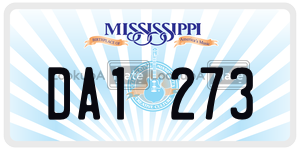 DA1273  license plate in MS