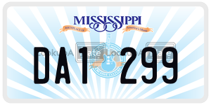 DA1299  license plate in MS
