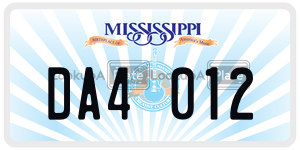 DA4012  license plate in MS