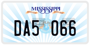 DA5066  license plate in MS