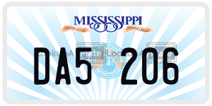 DA5206  license plate in MS