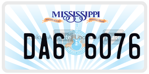 DA66076  license plate in MS