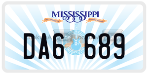 DA6689  license plate in MS