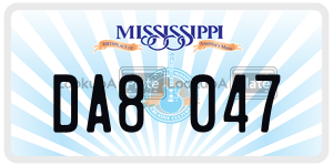 DA8047  license plate in MS