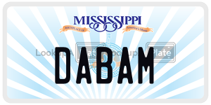 DABAM  license plate in MS