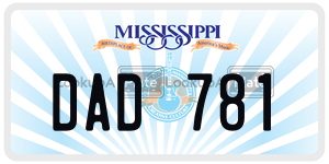 DAD781  license plate in MS