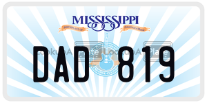 DAD819  license plate in MS