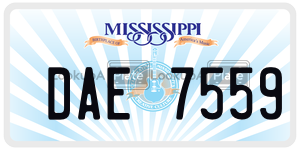 DAE7559  license plate in MS