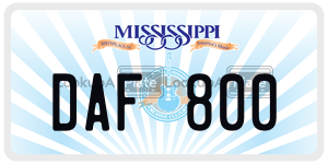 DAF800  license plate in MS