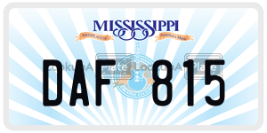 DAF815  license plate in MS