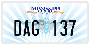 DAG137  license plate in MS