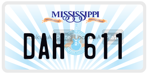 DAH611  license plate in MS