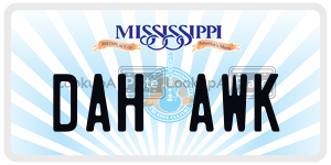 DAHAWK  license plate in MS