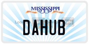 DAHUB  license plate in MS