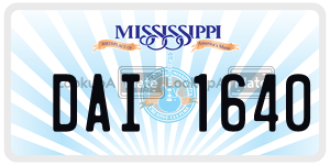 DAI1640  license plate in MS