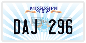 DAJ296  license plate in MS