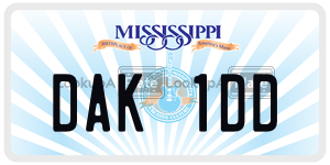 DAK1DD  license plate in MS