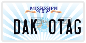 DAKOTAG  license plate in MS