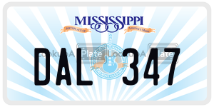 DAL347  license plate in MS