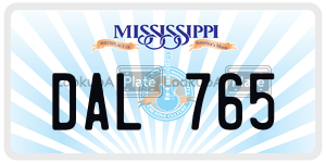 DAL765  license plate in MS