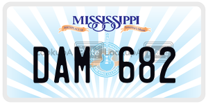 DAM682  license plate in MS