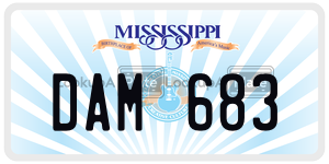 DAM683  license plate in MS