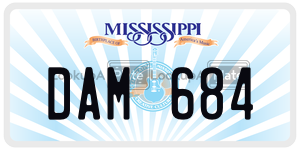 DAM684  license plate in MS