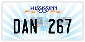 DAN267  license plate in MS