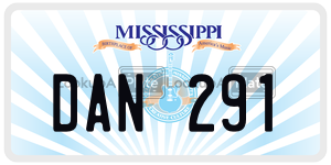 DAN291 license plate in Mississippi