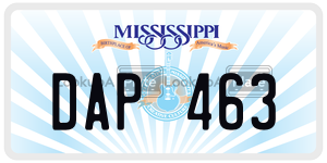 DAP463  license plate in MS