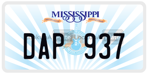 DAP937  license plate in MS