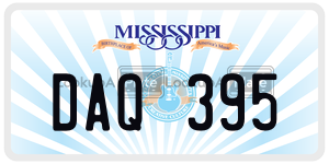 DAQ395  license plate in MS