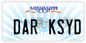DARKSYD  license plate in MS