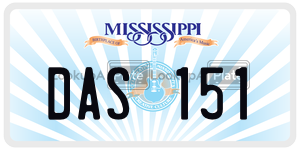 DAS151  license plate in MS