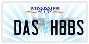 DASHBBS  license plate in MS