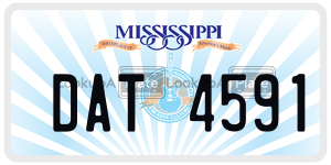 DAT4591  license plate in MS
