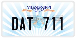 DAT711  license plate in MS