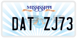 DATZJ73  license plate in MS