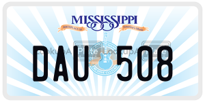 DAU508  license plate in MS