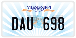 DAU698  license plate in MS
