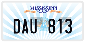 DAU813  license plate in MS
