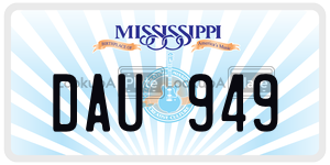 DAU949  license plate in MS