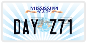 DAYZ71  license plate in MS