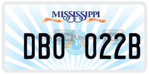 DB0022B  license plate in MS