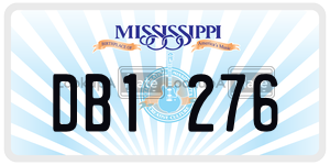 DB1276  license plate in MS