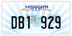 DB1929  license plate in MS