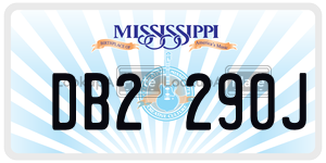 DB2290J  license plate in MS