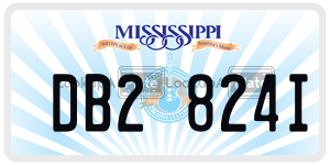 DB2824I  license plate in MS