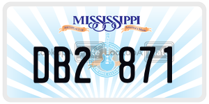 DB2871  license plate in MS