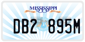 DB2895M  license plate in MS